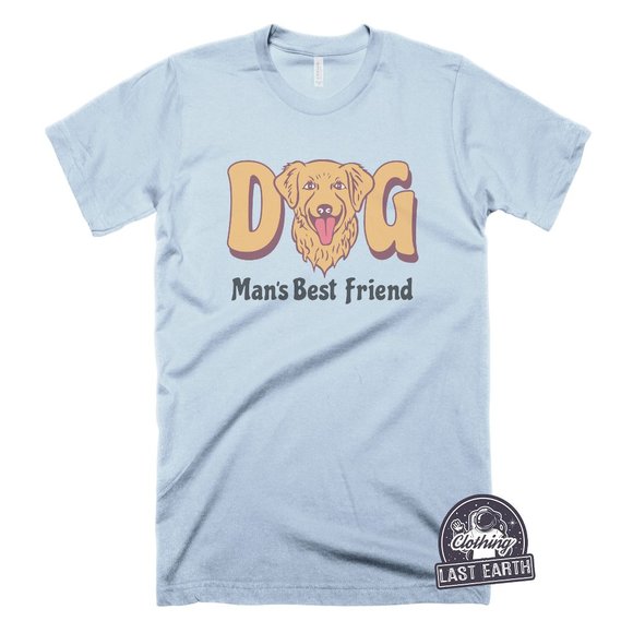 Mans Best Friend T-Shirt Vintage Dog Lover Golden Retriever T-Shirt Pets Gift - Picture 1 of 2